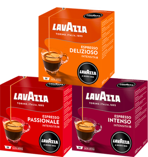 9 confezioni da 36 capsule a scelta Lavazza A Modo Mio