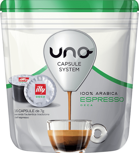 Immagine di Illy Uno Capsule System Tostatura Decaffeinato 16 capsule