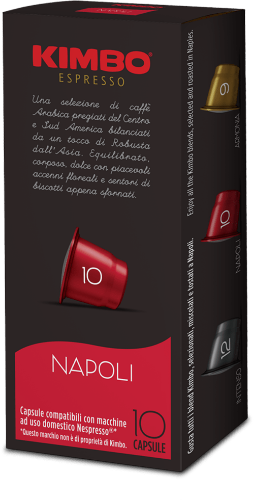 Immagine di 10 Capsule Kimbo Napoli Compatibili *Nespresso