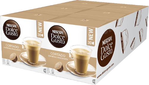 Immagine di 6 confezioni da 30 capsule Cortado Espresso Macchiato NESCAFÉ® Dolce Gusto®
