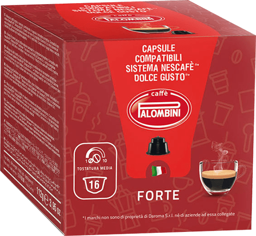 Immagine di 16 capsule Forte Caffè Palombini compatibili NESCAFÉ® Dolce Gusto®