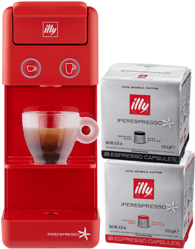 promozione-macchina-illy-iperespresso-y3-espressocoffee-rossa-86-capsule