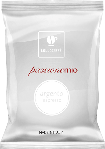 Immagine di 100 capsule Lollo Caffè Passione Mio Argento compatibili Lavazza A Modo Mio