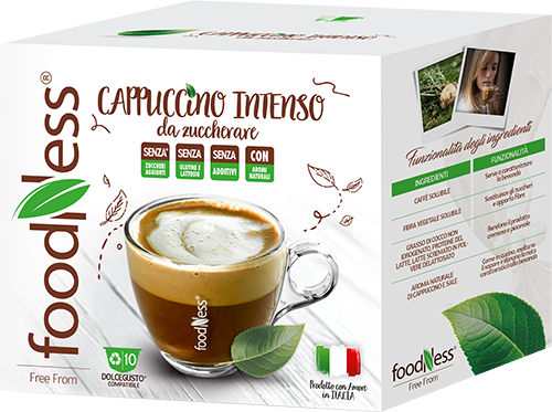 Immagine di Foodness 10 capsule Cappuccino Intenso compatibili Nescafé Dolce Gusto