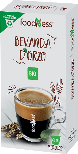 Immagine di Foodness 10 capsule Bevanda d'Orzo Bio compostabili compatibili Nespresso