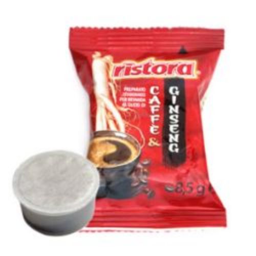 Immagine di 25 capsule Ristora caffè aromatizzato al ginseng compatibili Lavazza Espresso Point