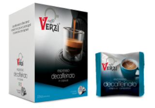 100 Capsule caffè Verzì miscela Decaffeinato Monodose compatibile Bialetti