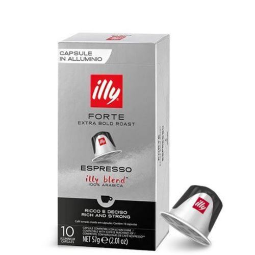 Immagine di 10 Capsule Illy Forte in alluminio Compatibili Nespresso