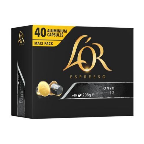 Immagine di 200 Capsule Caffè ONYX L'OR Espresso - Capsule in Alluminio compatibili Nespresso