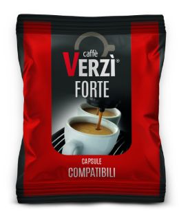 100 Capsule caffè Verzì miscela Forte Monodose compatibile Espresso Point 