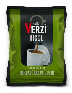 50 Capsule caffè Verzì miscela Ricco Monodose compatibile Dolce Gusto 