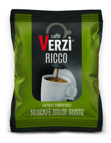 Immagine di 50 Capsule caffè Verzì miscela Ricco Monodose compatibile Dolce Gusto 