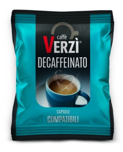 Immagine di 100 Capsule caffè Verzì miscela Decaffeinato Monodose compatibile Nespresso 