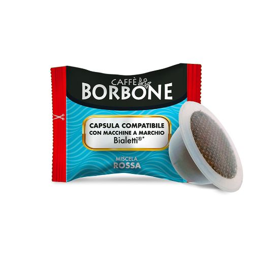 Immagine di 100 capsule Borbone Rossa Compatibili Bialetti