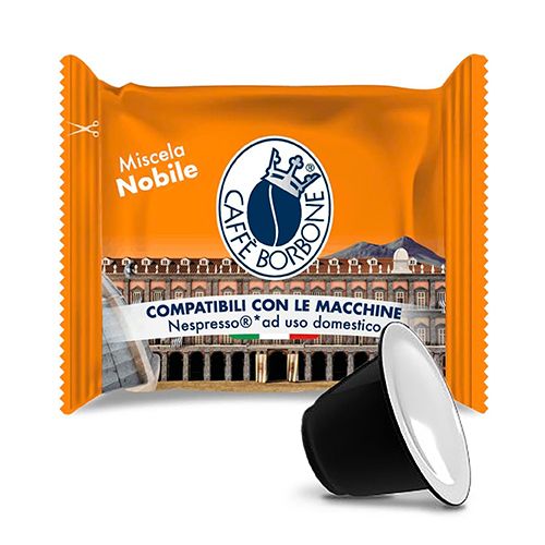 Immagine di 100 Capsule Caffè Borbone miscela NOBILE compatibili Nespresso