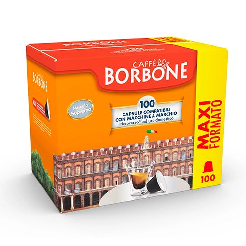 Immagine di 100 Capsule Caffè Borbone miscela SUPREMA compatibili Nespresso