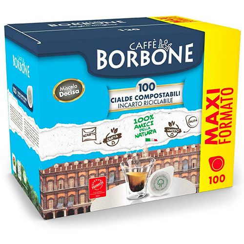 Immagine di 100 Cialde ESE 44mm Caffè Borbone miscela DECISA
