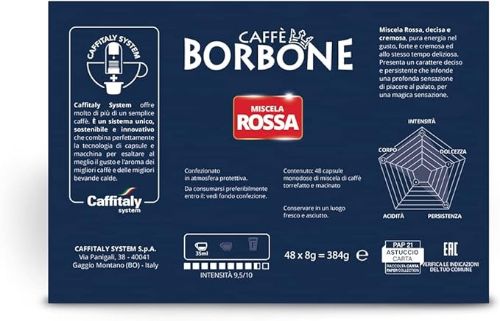 Immagine di 48 Capsule Caffè Borbone miscela ROSSA compatibili Caffitaly