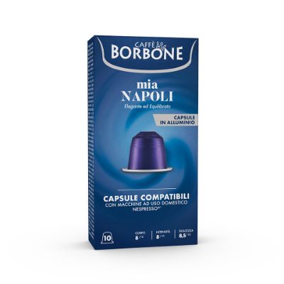 100 Capsule In Alluminio Caffè Borbone miscela MIA NAPOLI compatibili Nespresso