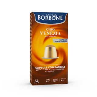 100 Capsule In Alluminio Caffè Borbone miscela CIAO VENEZIA compatibili Nespresso