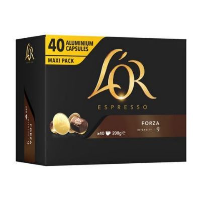 200 Capsule Caffè FORZA L'OR Espresso - Capsule in Alluminio compatibili Nespresso