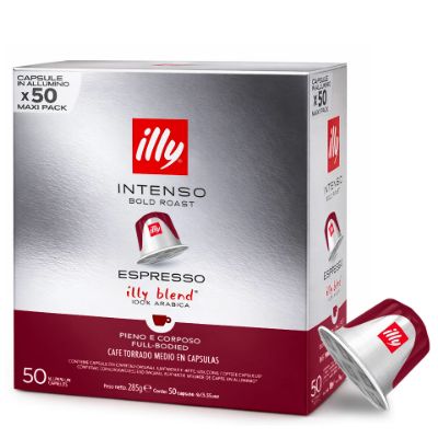 50 Capsule Illy Intenso in alluminio Compatibili Nespresso