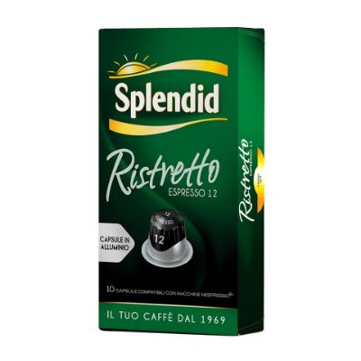 150 Capsule in alluminio Splendid Ristretto Compatibili Nespresso